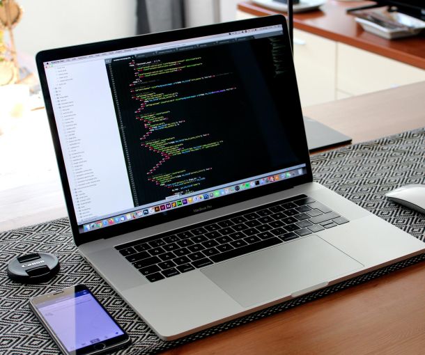 Website Development Code on Laptop