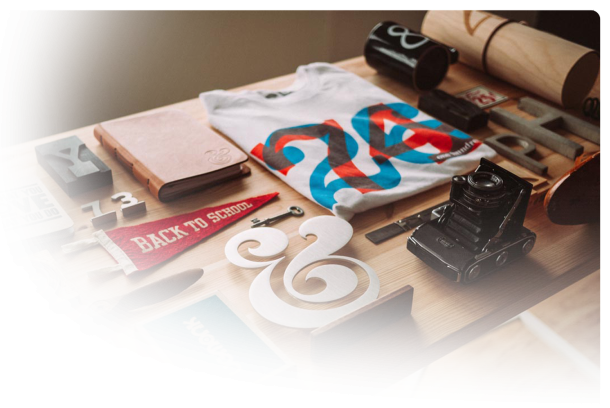 products on table showcasing a flagstaff branding project